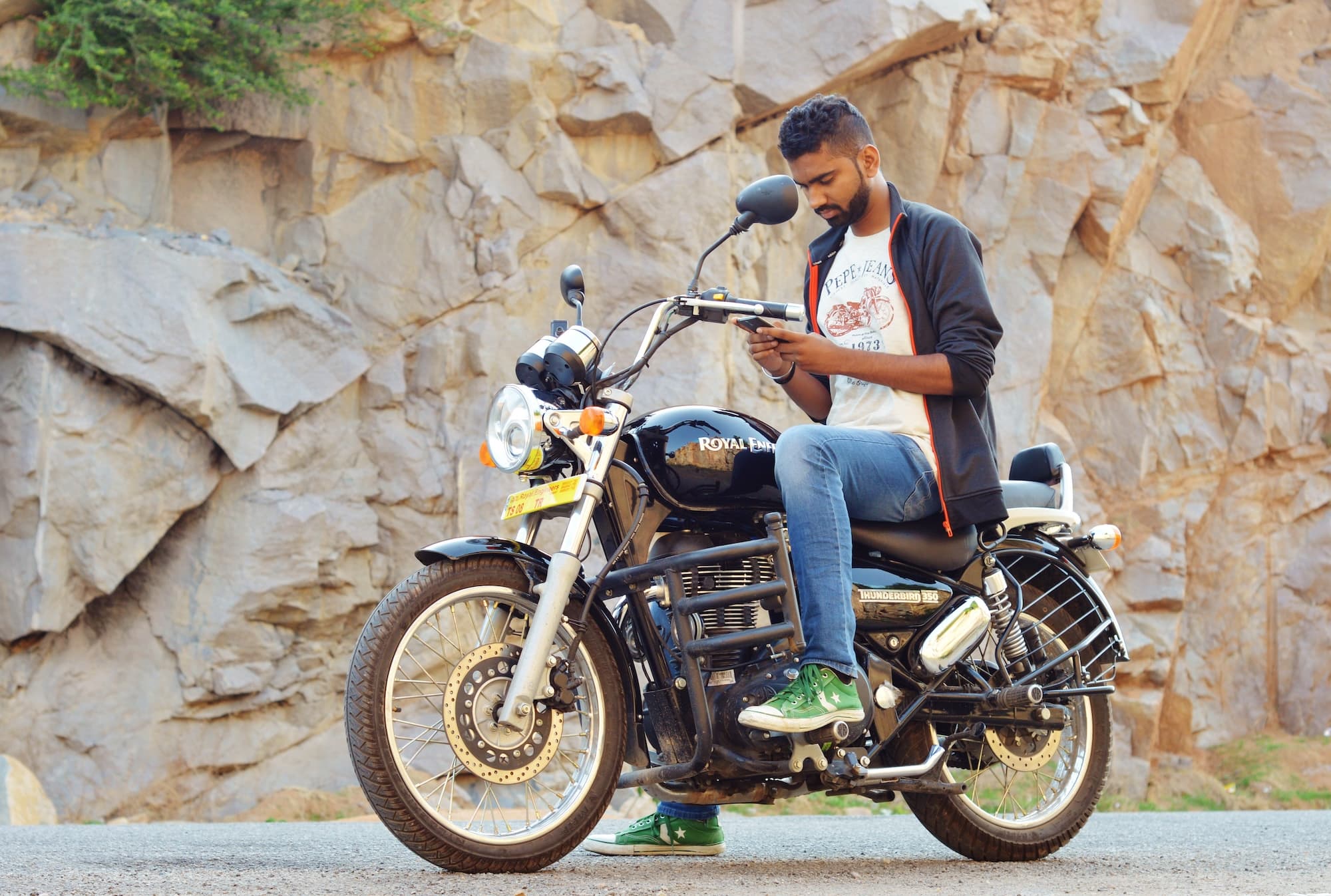 Got first bike with my salary! Credits to Shivani for loaning some money and pressing to buy Royal Enfield Thunderbird!